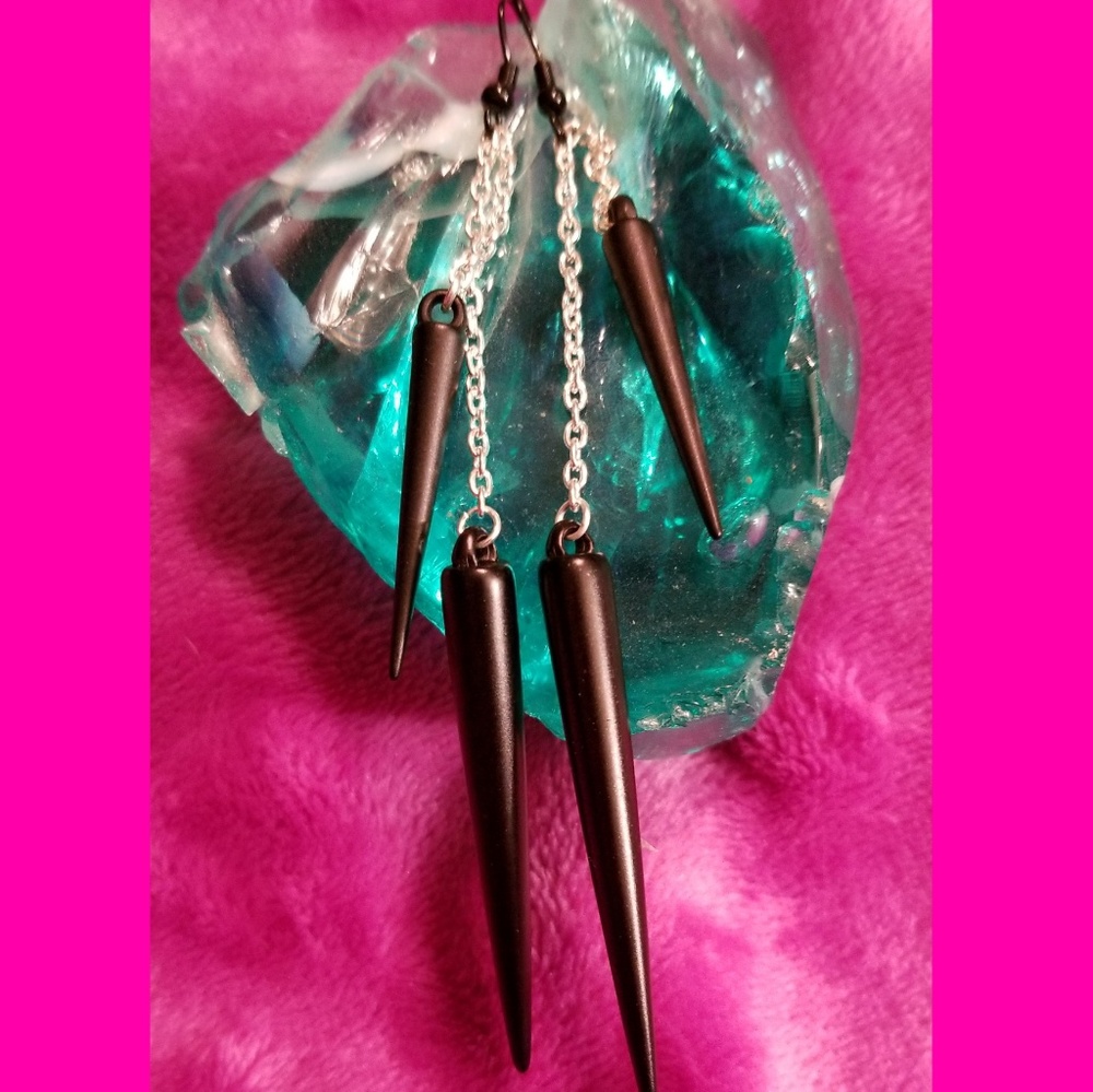 Black Spike Earrings